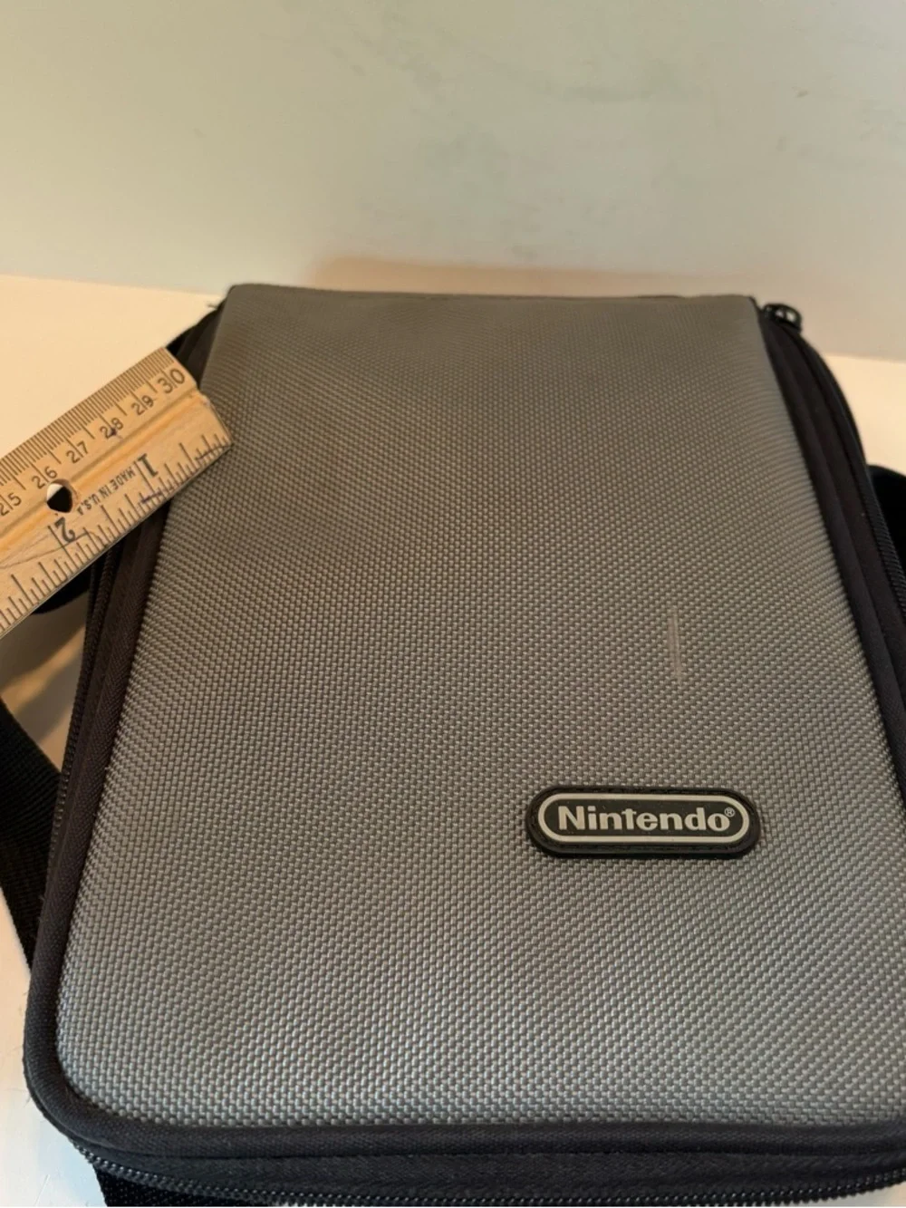 Nintendo Gray and Black Portable Travel Case with Shoulder Strap